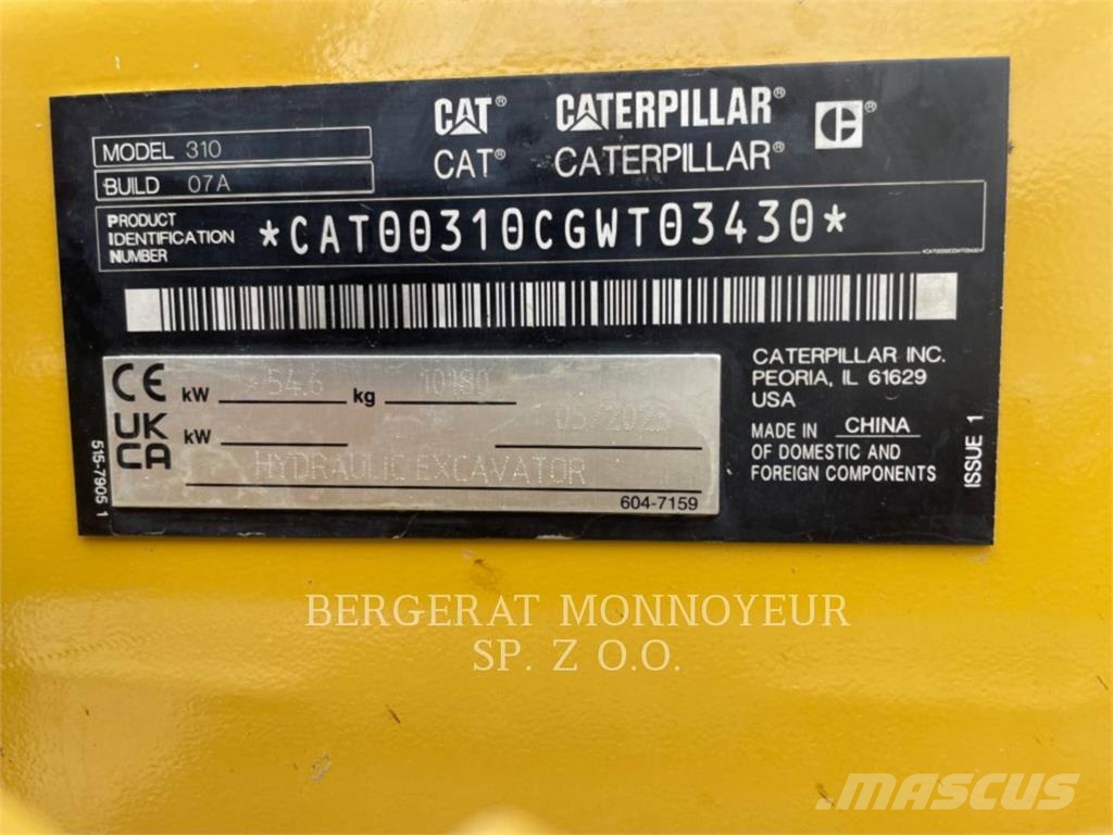 CAT 310-07 Roomikekskavaatorid