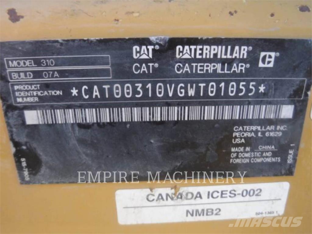 CAT 310-07 TH Bagri goseničarji