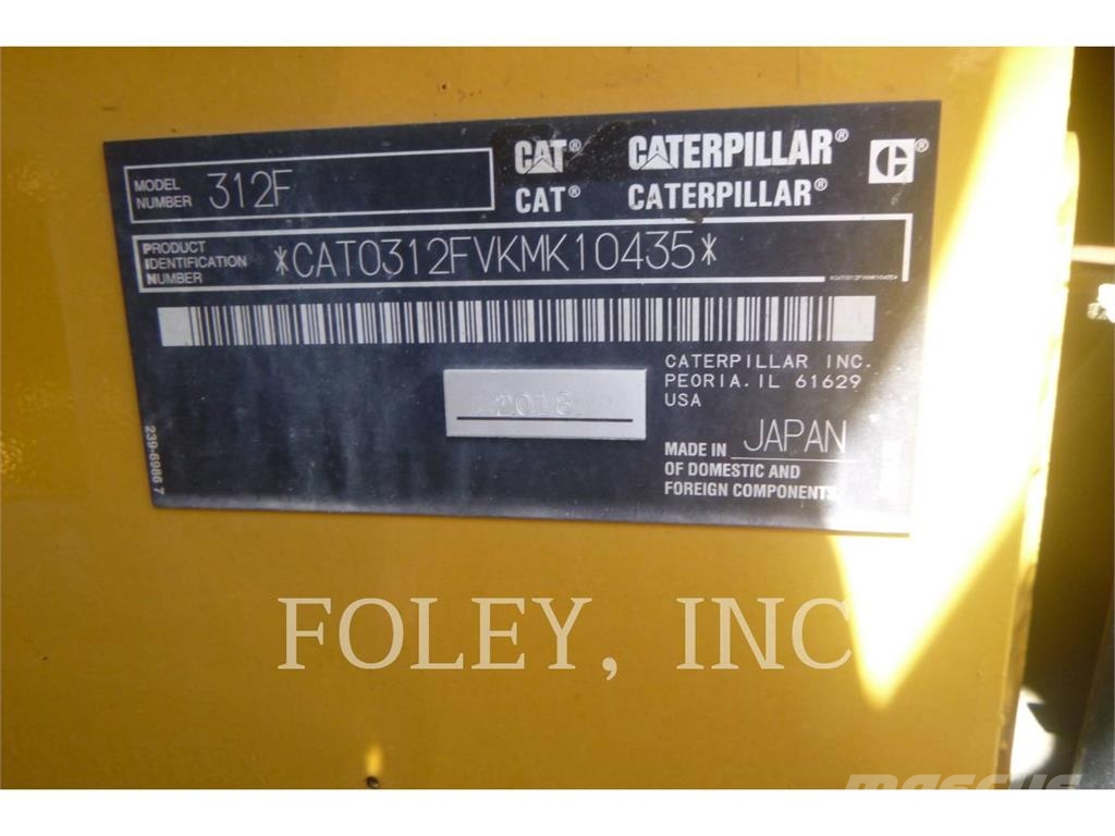 CAT 312F Pásové rýpadlá
