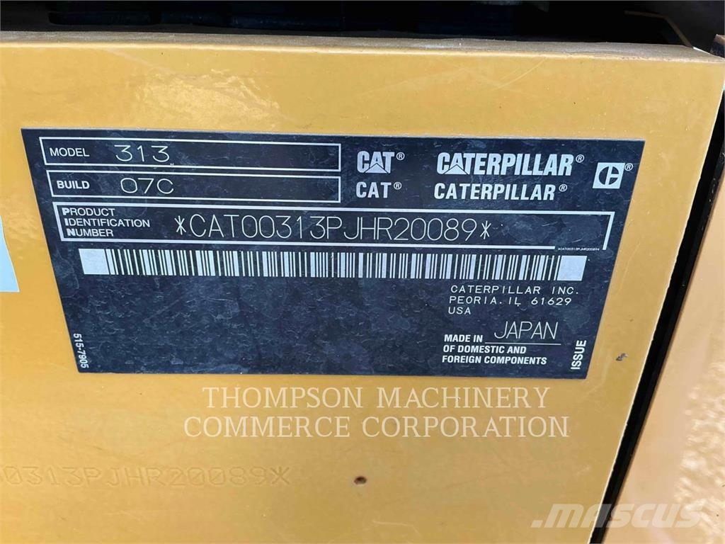 CAT 313 Bagri goseničarji