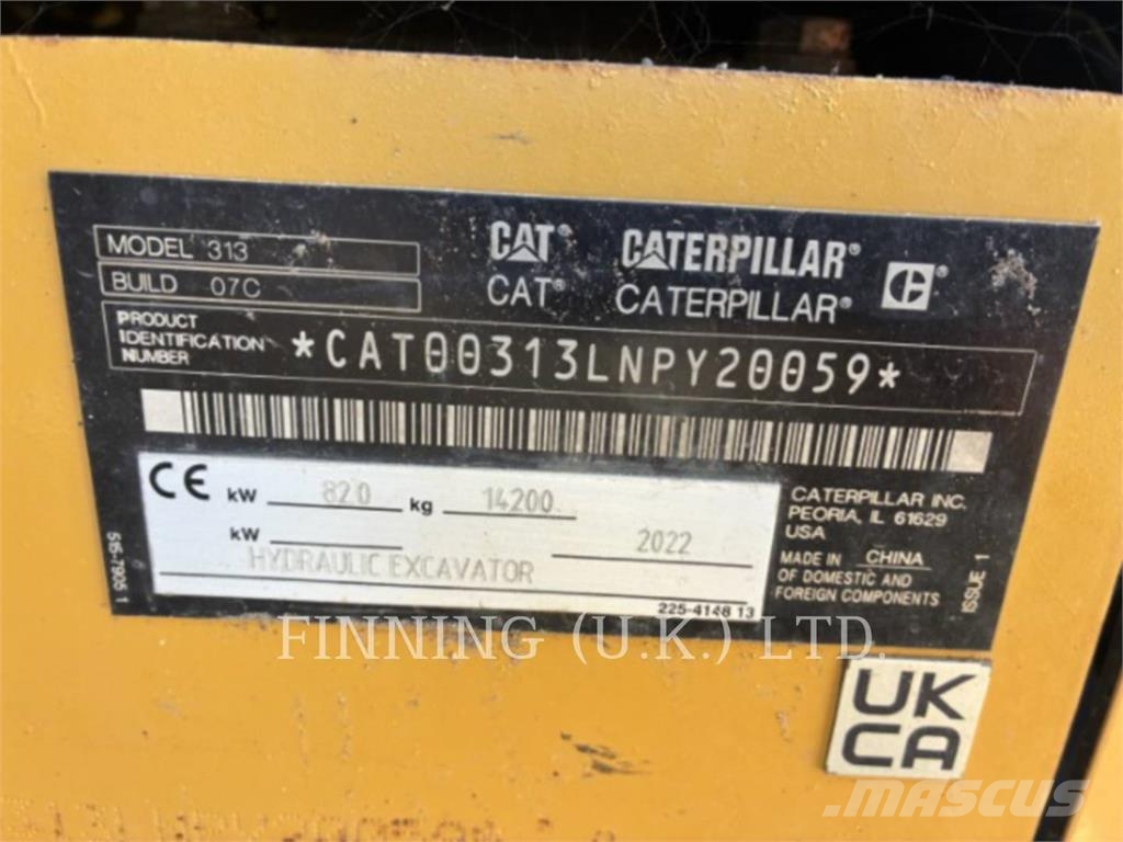 CAT 313-07A 2D Escavadeiras de esteiras