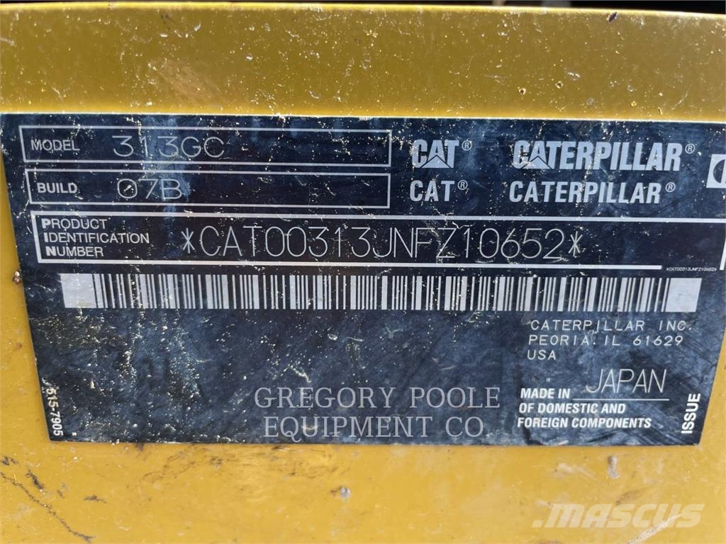 CAT 313-07GC حفارات زحافة