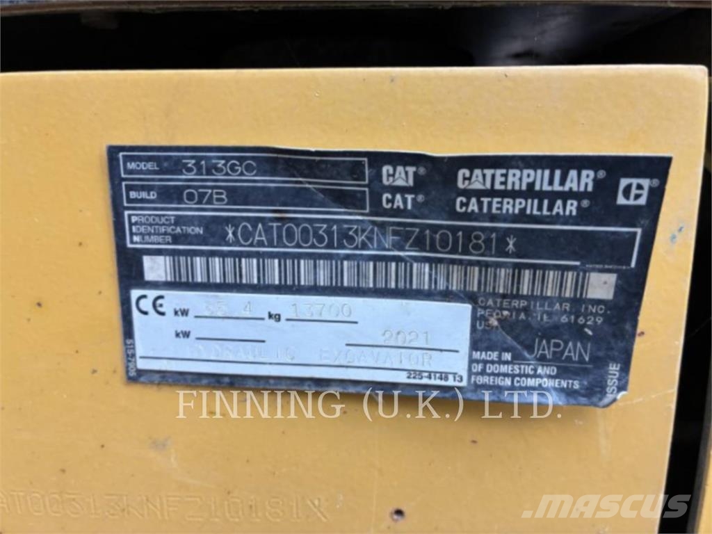 CAT 313GC Pásová rýpadla