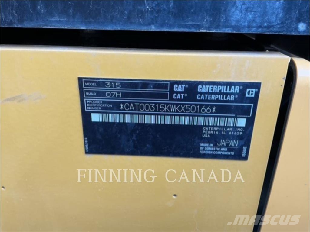 CAT 315-07 Kāpurķēžu ekskavatori