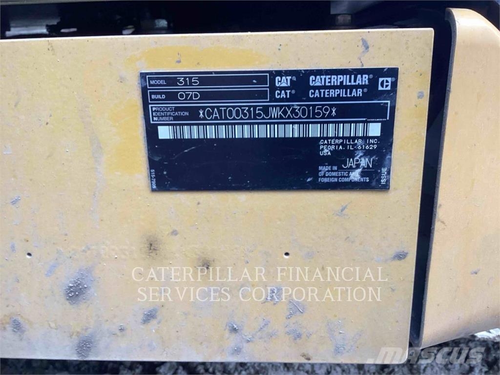 CAT 315-07D Kāpurķēžu ekskavatori