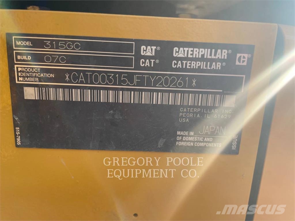 CAT 315-07GC حفارات زحافة