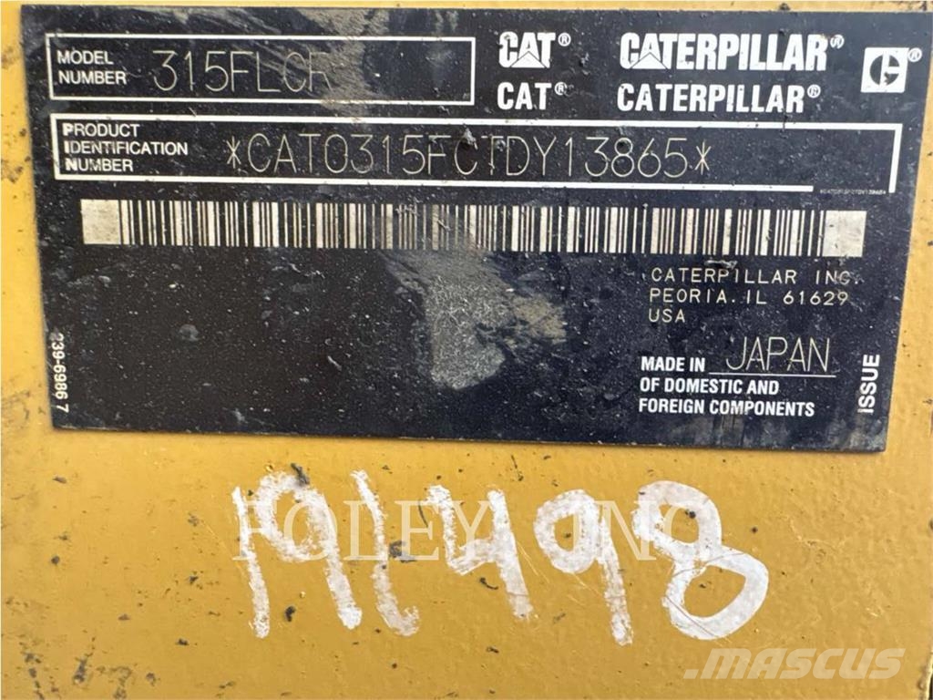 CAT 315FLCR Kāpurķēžu ekskavatori
