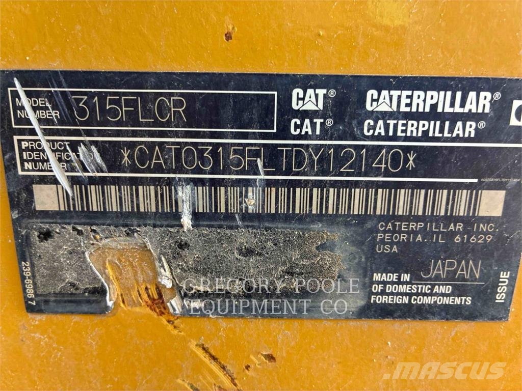 CAT 315FLCR Bagri goseničarji