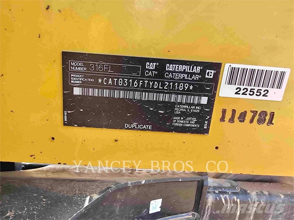 CAT 316 QC Beltegraver