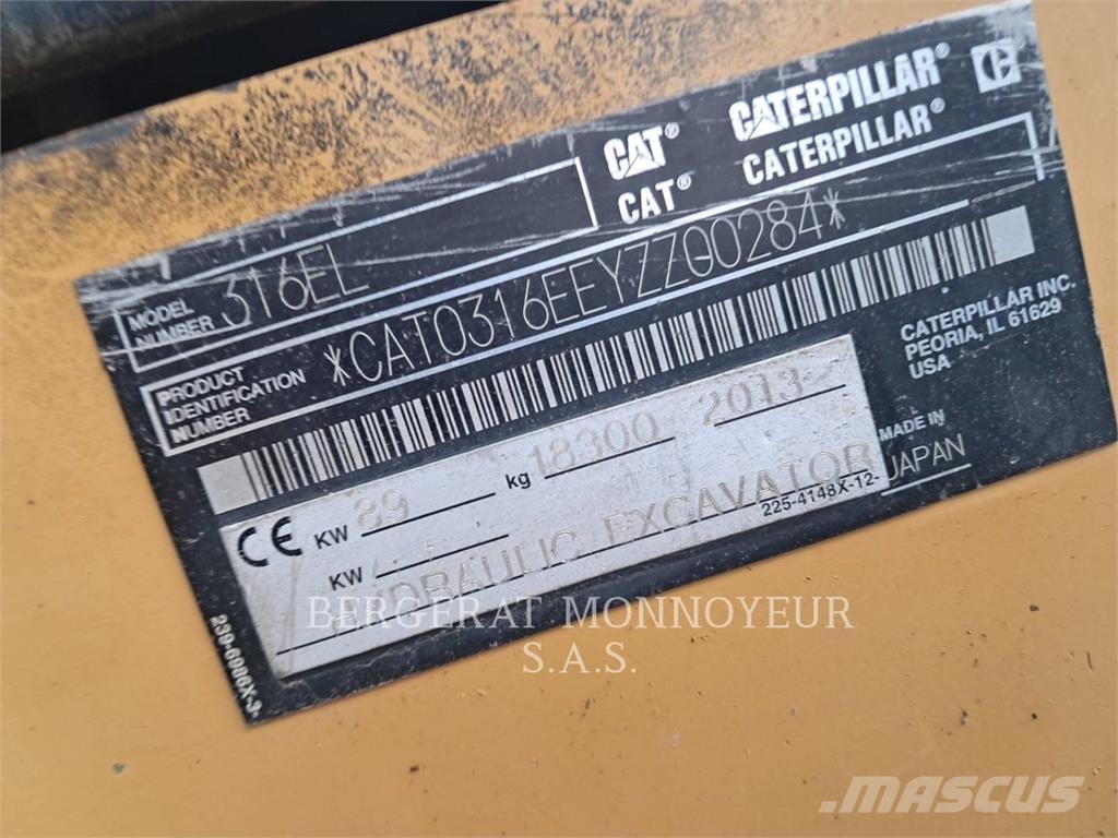 CAT 316E حفارات زحافة