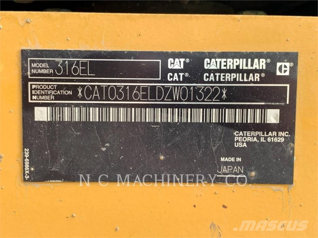 CAT 316E L Excavadoras sobre orugas
