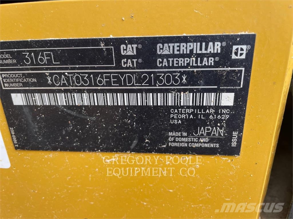 CAT 316FL Bagri goseničarji