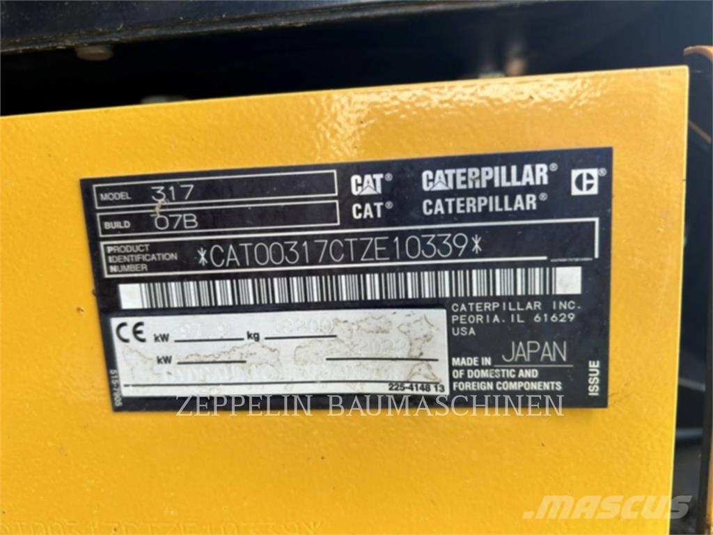 CAT 317-07 Bagri goseničarji