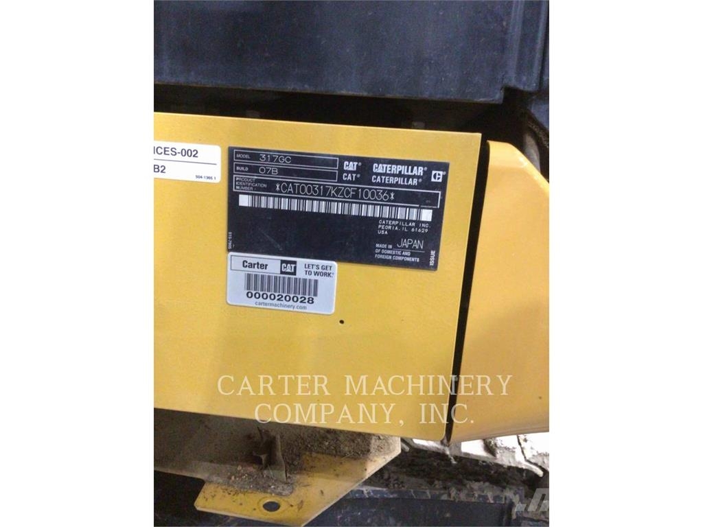 CAT 317 GC Kāpurķēžu ekskavatori