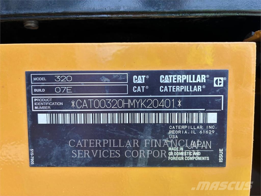 CAT 320-07 履帶式 挖土機/掘鑿機/挖掘機