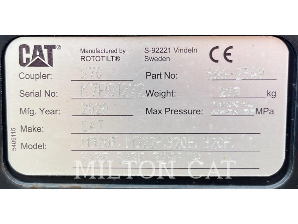 CAT 320-325 S70 HYDRAULIC COUPLER Quick connectors
