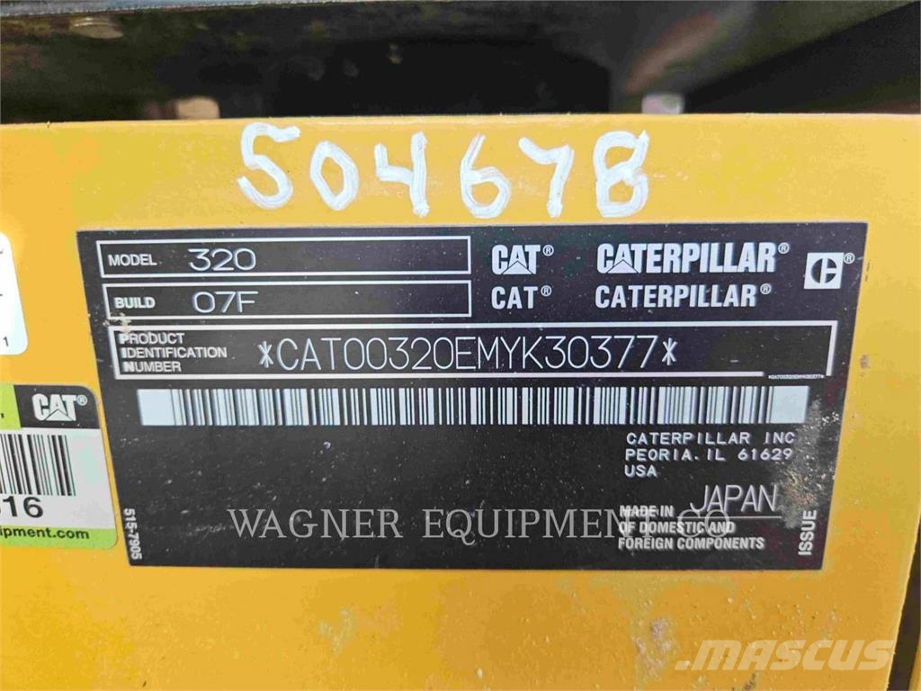 CAT 32007 Roomikekskavaatorid
