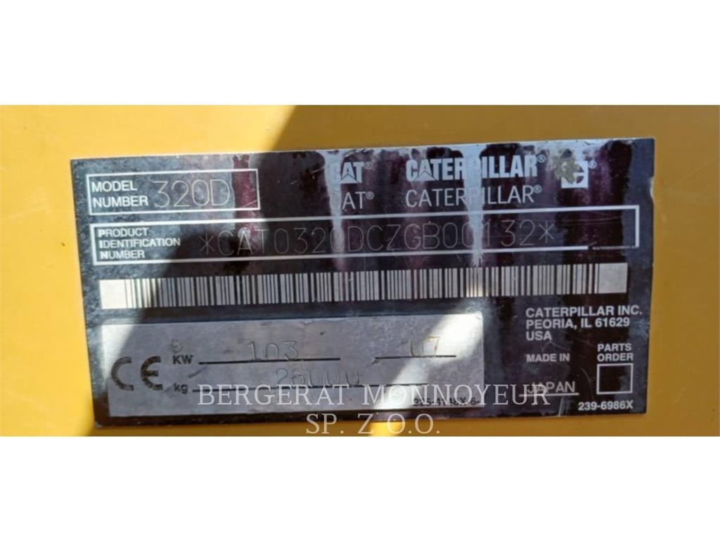 CAT 320DLRR Vikšriniai ekskavatoriai