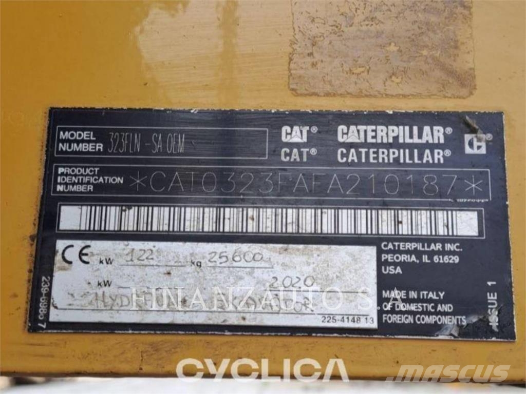 CAT 323F SA Roomikekskavaatorid