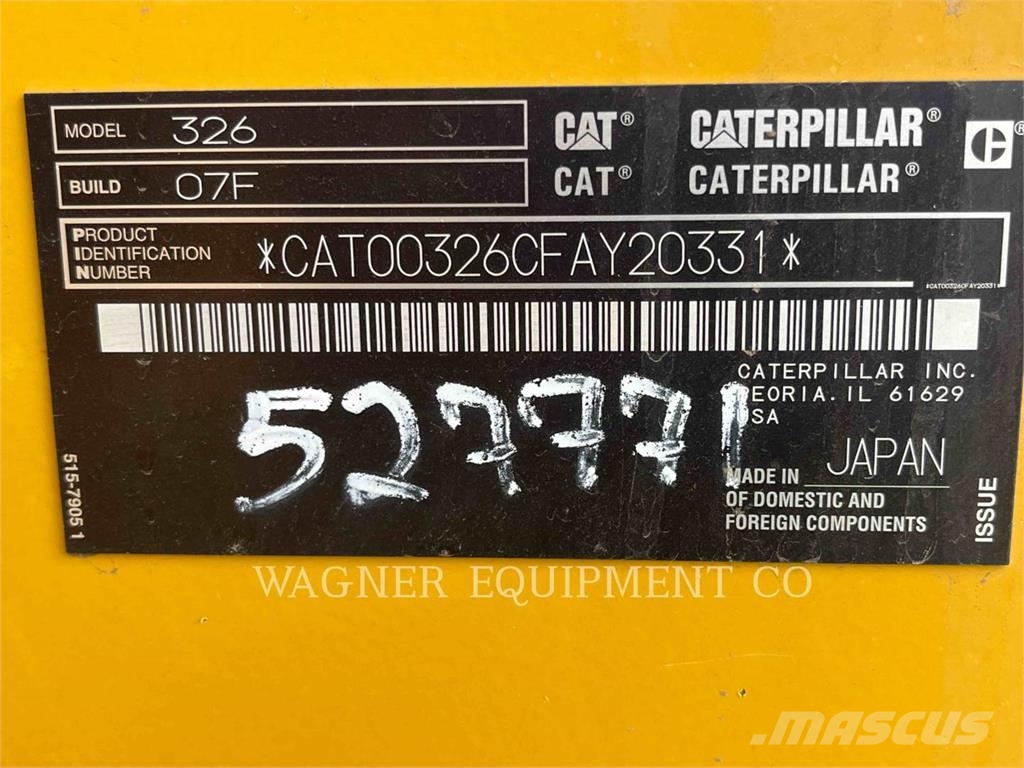 CAT 326 Εκσκαφείς με ερπύστριες