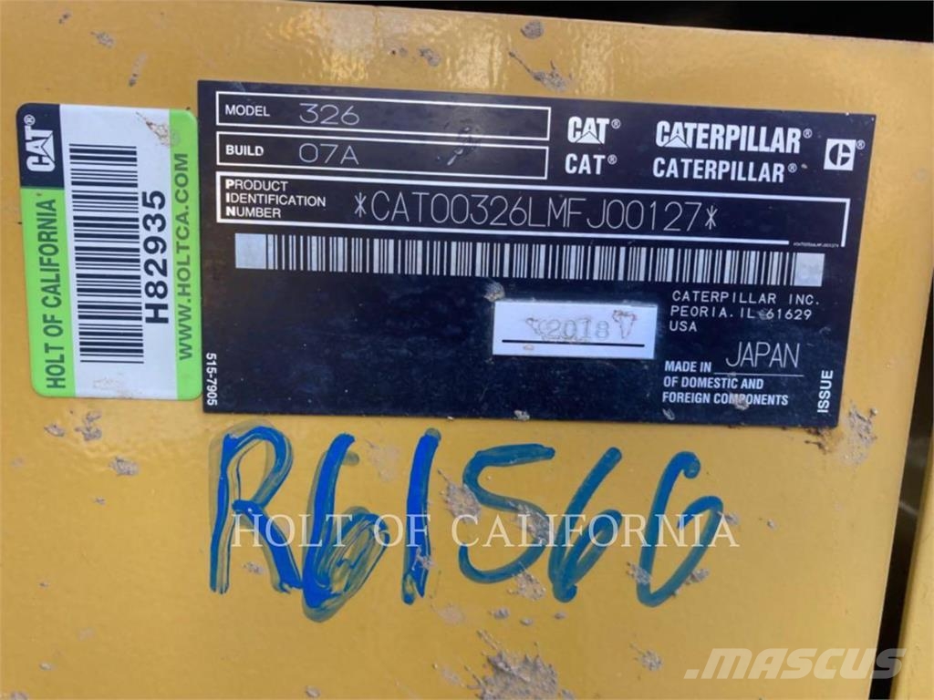 CAT 326 2D Roomikekskavaatorid