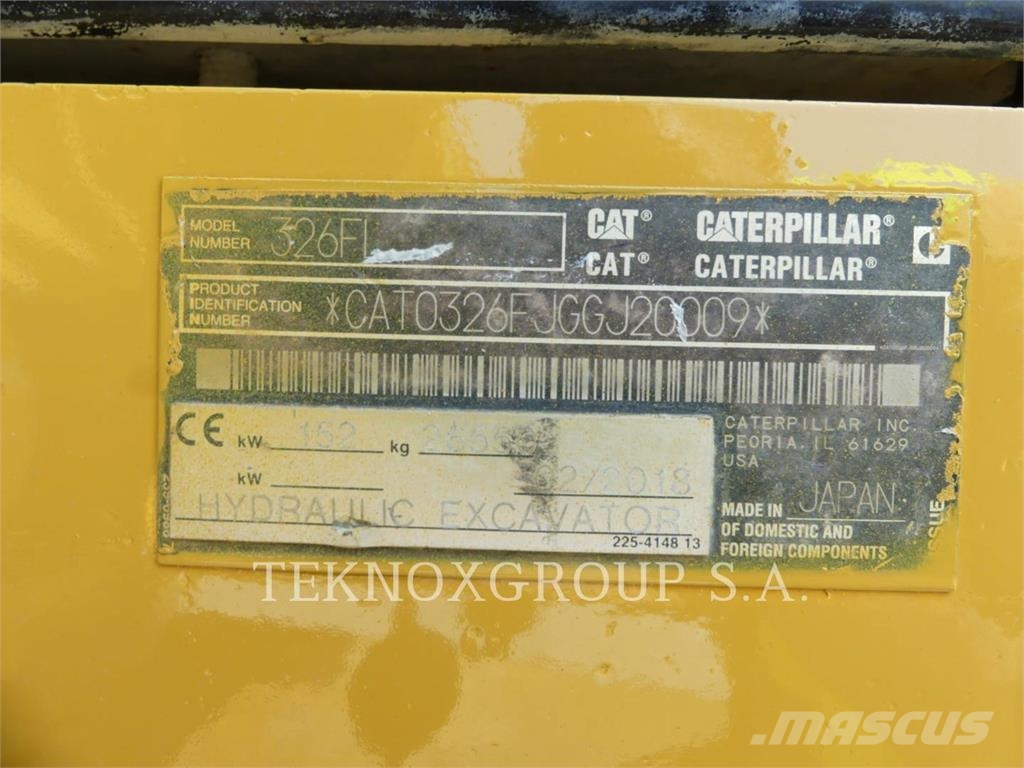 CAT 326FL Rupsgraafmachines