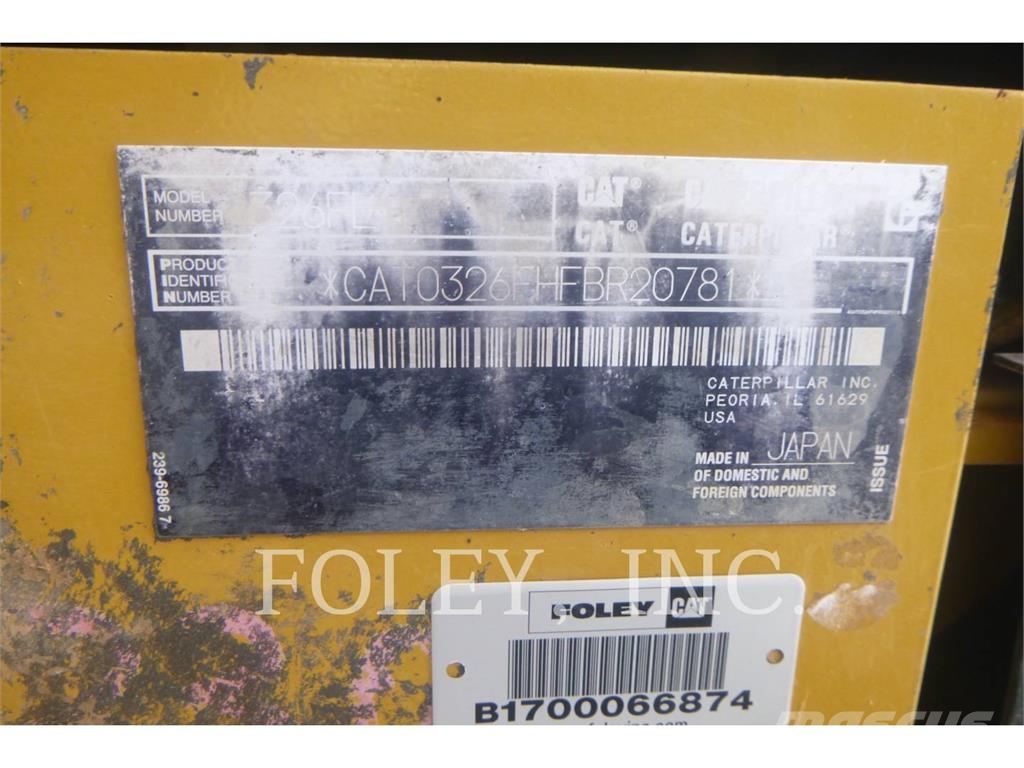 CAT 326FL Bagri goseničarji