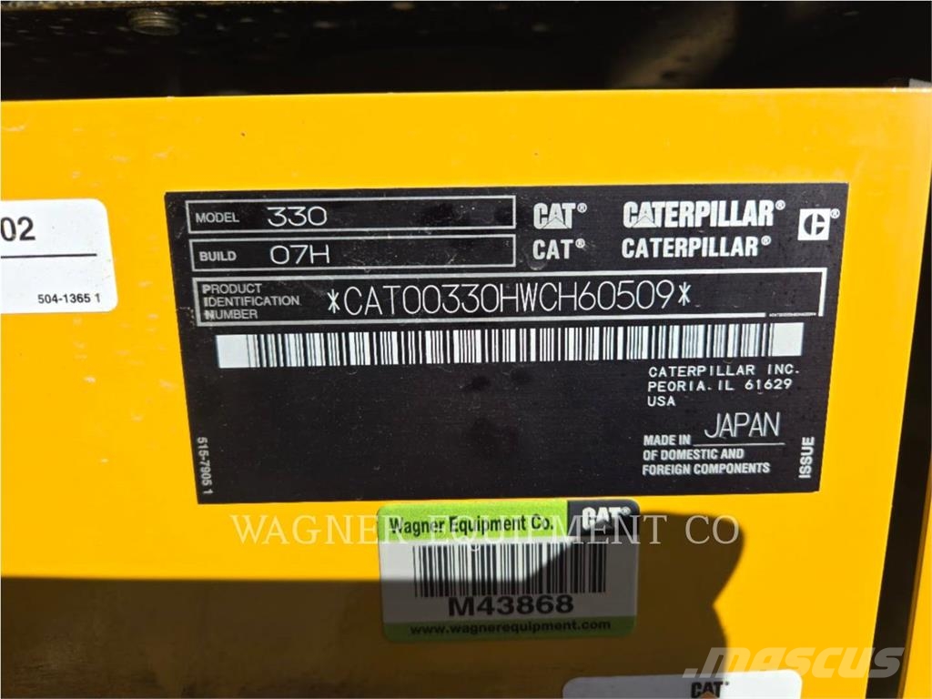 CAT 330 Vikšriniai ekskavatoriai