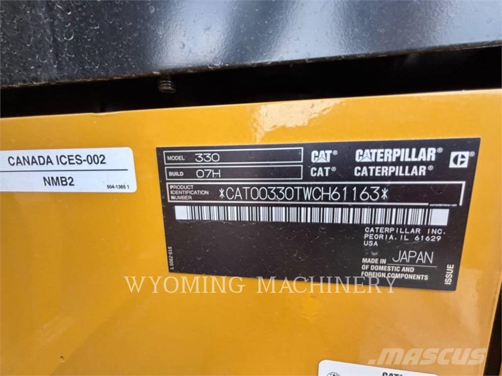 CAT 330 Koparki gąsienicowe