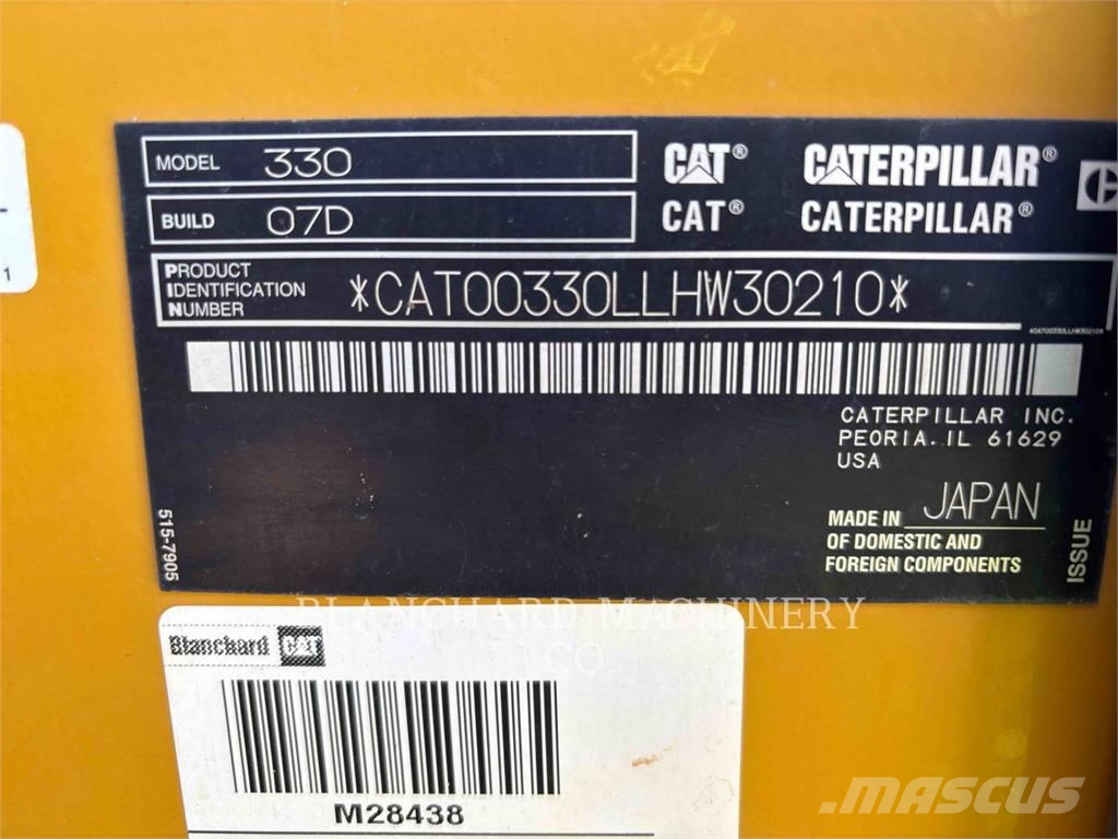 CAT 330 Roomikekskavaatorid
