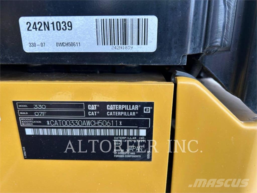 CAT 330-07 Bagri goseničarji