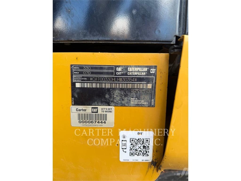 CAT 330-07 Rupsgraafmachines