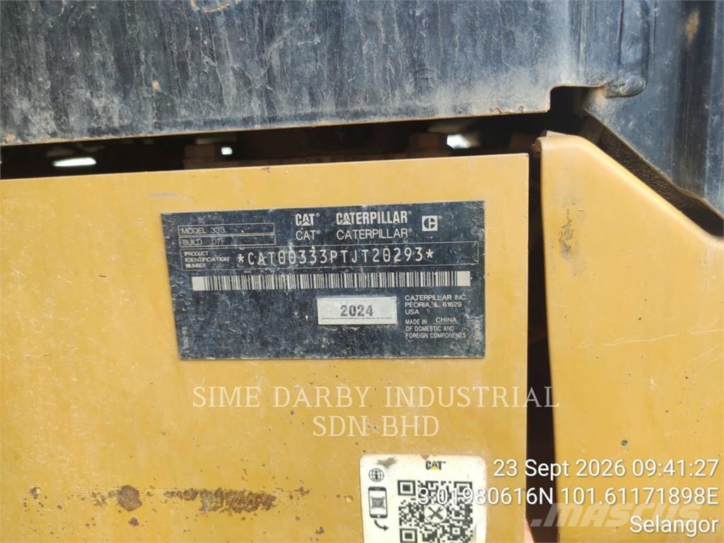 CAT 333-07 Pásové rýpadlá