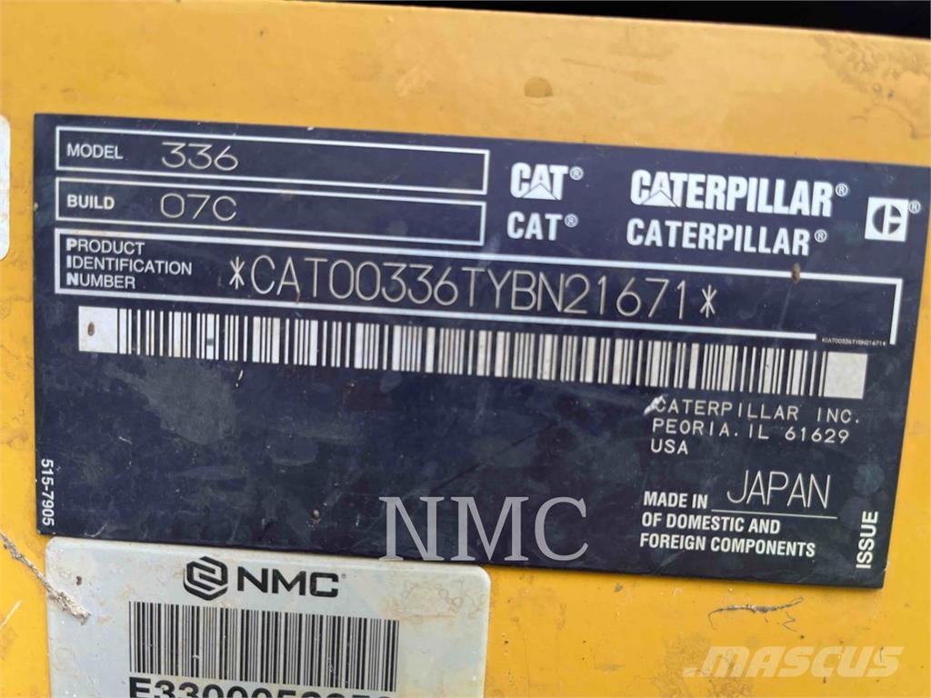 CAT 336-07 Εκσκαφείς με ερπύστριες