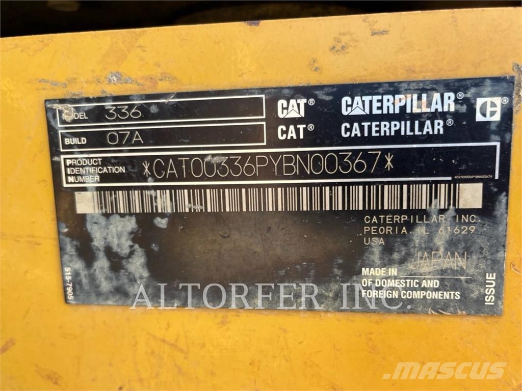 CAT 336-07 Excavadoras de cadenas