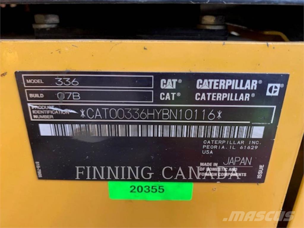 CAT 336-07 Telakaivukoneet