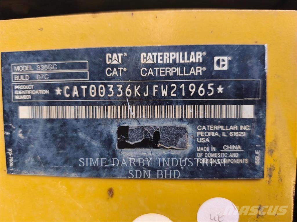 CAT 336-07GC Escavadeiras de esteiras