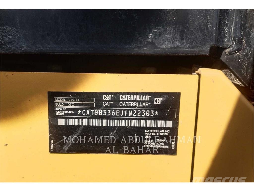 CAT 336-07GC Pásové rýpadlá