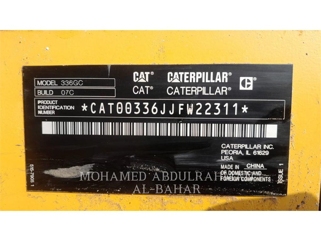 CAT 336-07GC Koparki gąsienicowe