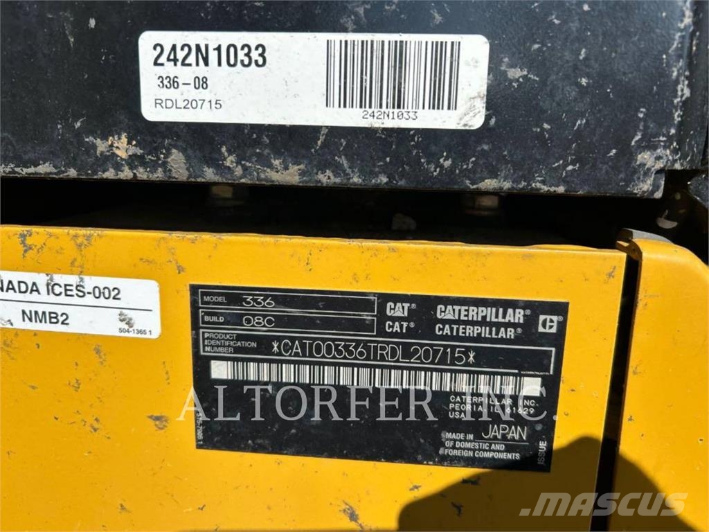 CAT 336-08 履帶式 挖土機/掘鑿機/挖掘機