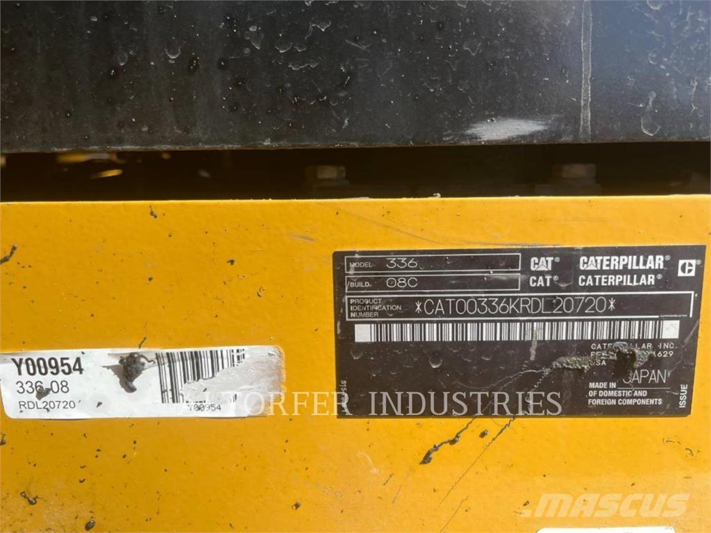 CAT 336-08 Kāpurķēžu ekskavatori