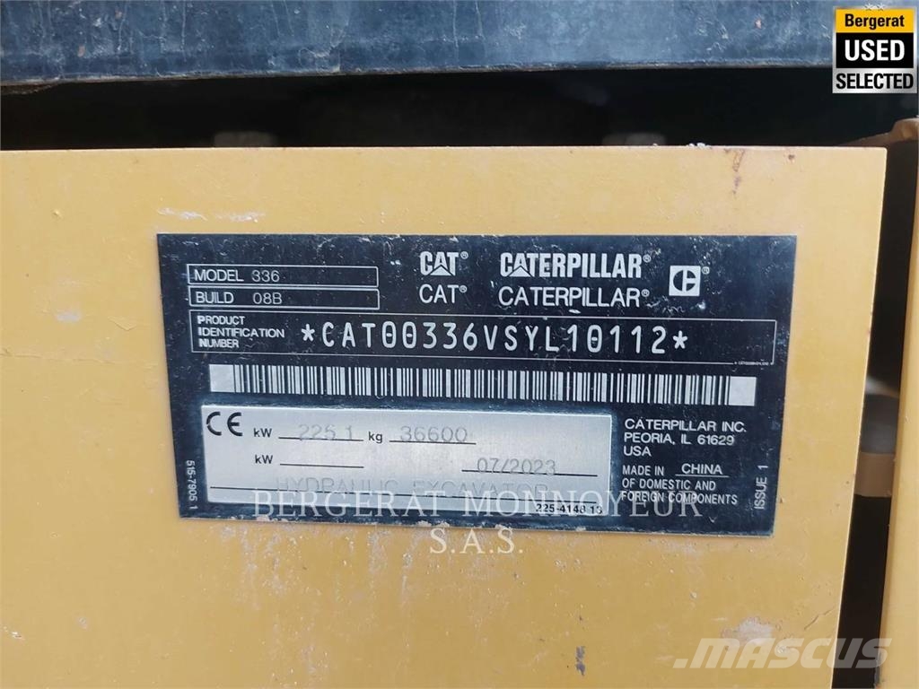 CAT 336-08 Rupsgraafmachines
