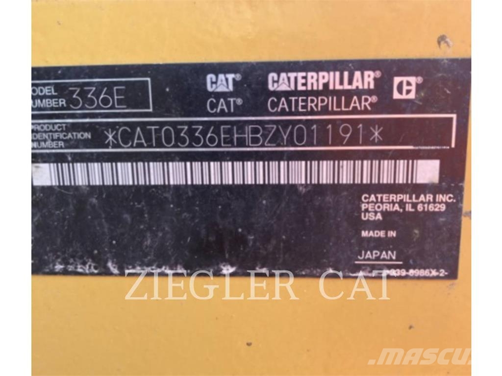 CAT 336EL Kāpurķēžu ekskavatori