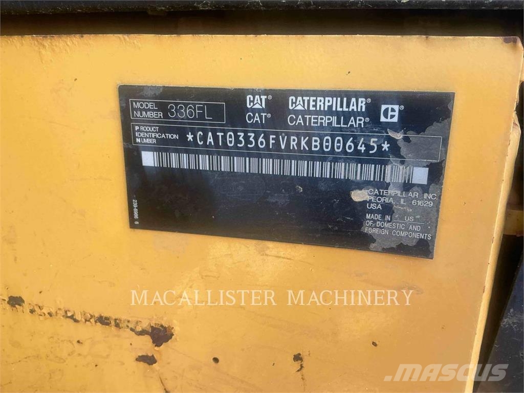 CAT 336FL Q Roomikekskavaatorid
