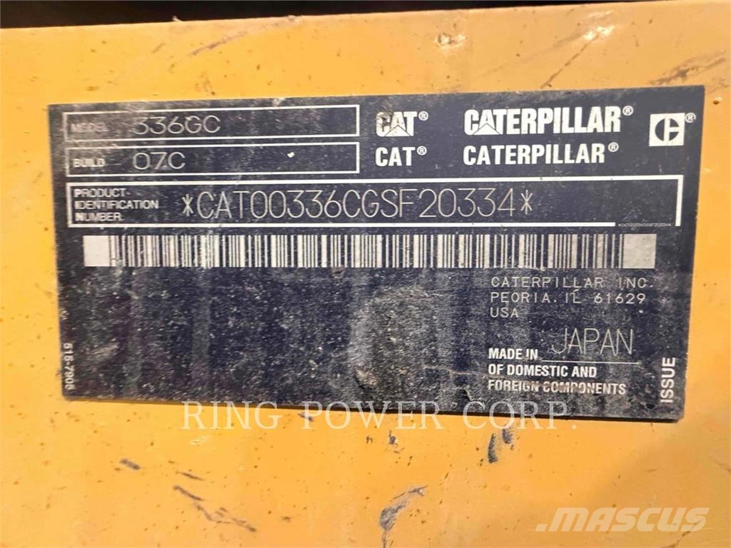 CAT 336GC Bagri goseničarji