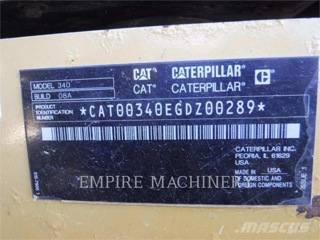 CAT 340-08 TH Gravemaskiner på larvebånd