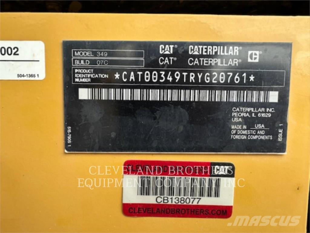 CAT 349-07 Pelle sur chenilles