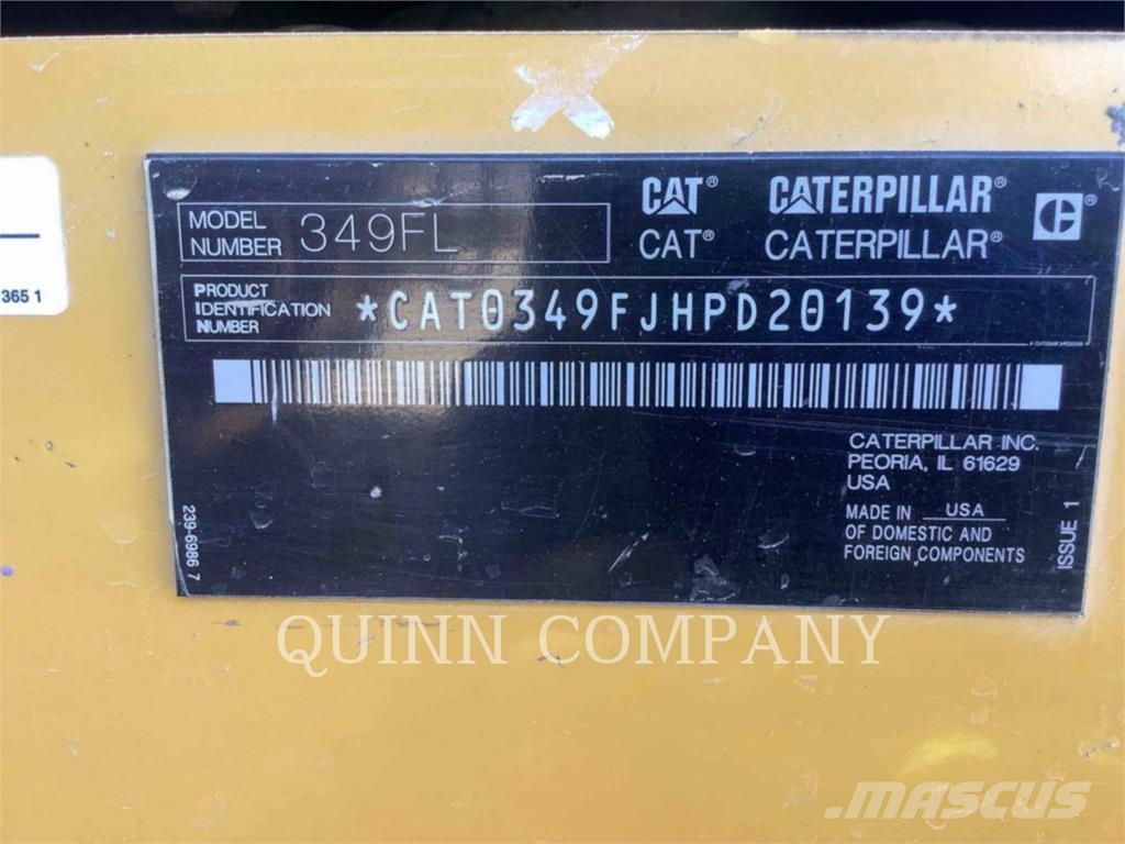 CAT 349F Kāpurķēžu ekskavatori