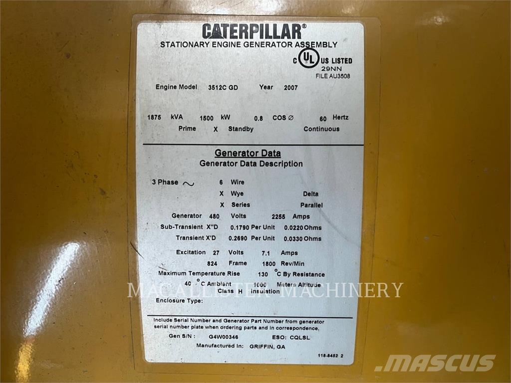 CAT 3512C Generadores diesel