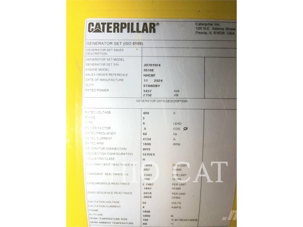 CAT 3516E Dieselgeneratorer